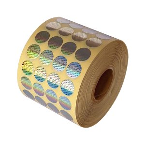 برچسب اورجینال نقره ای دایره 15 میلیمتر